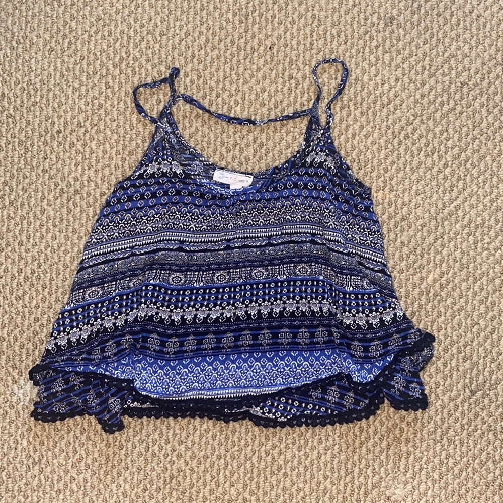 Rad blue tank top size small
